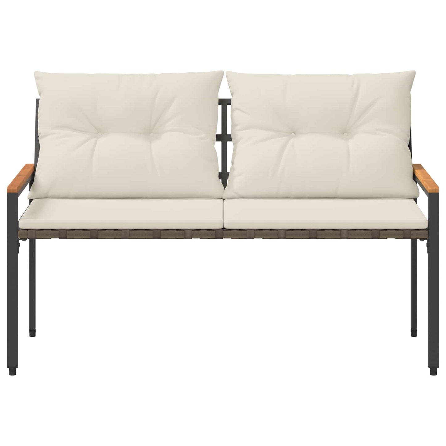 Utendørs benk 2 -Seater 116 x 67,5 x 72 cm polyrotting Kremhvit