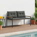 Utendørs benk 2 -Seater 116 x 67,5 x 72 cm polyrotting Mørkegrå