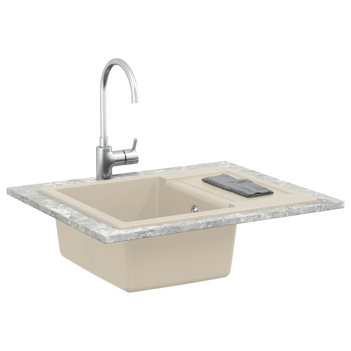 Vask Beige 620 x 500 mm 80% kvarts og 20% harpiks