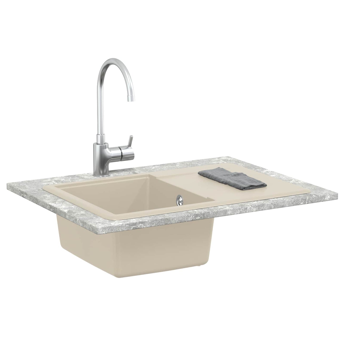 Vask Beige 670 x 460 mm 80% kvarts og 20% harpiks