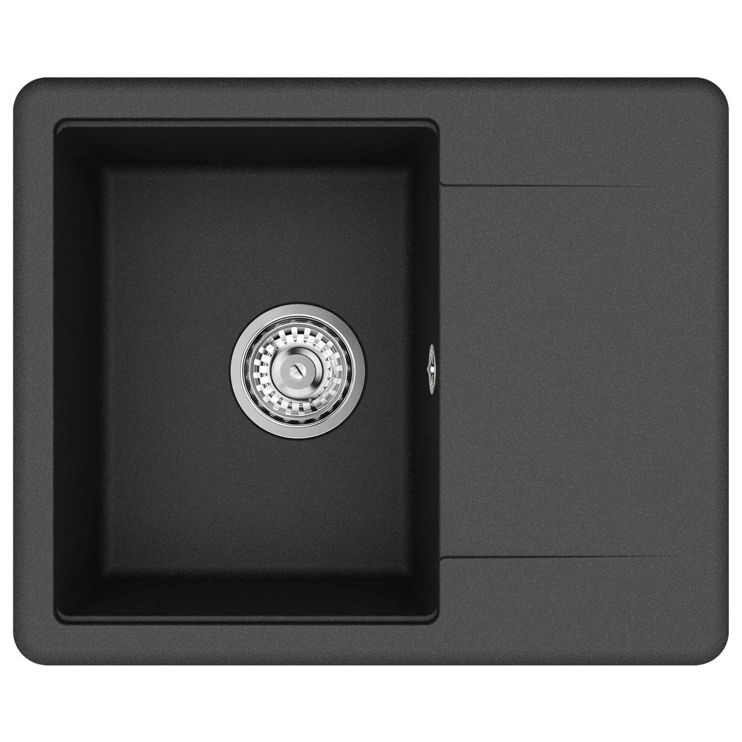 Vask Svart 560 x 460 mm 80% kvarts og 20% harpiks