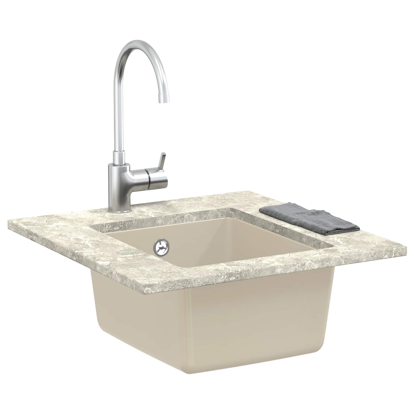 Vask Beige 370 x 460 mm 80% kvarts og 20% harpiks