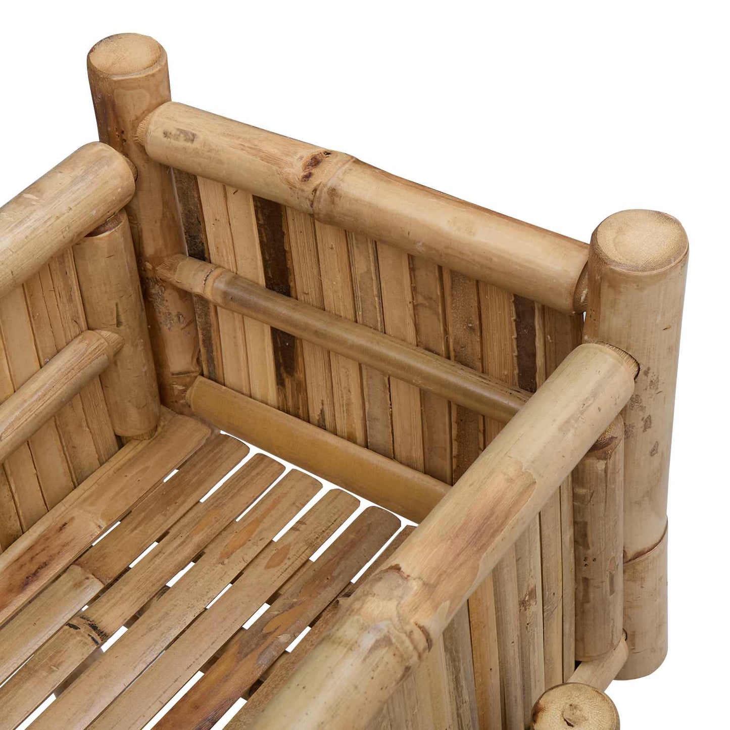 Hagepotte med holder Naturlig 100 x 38 x 74 cm Bambus vidaXL