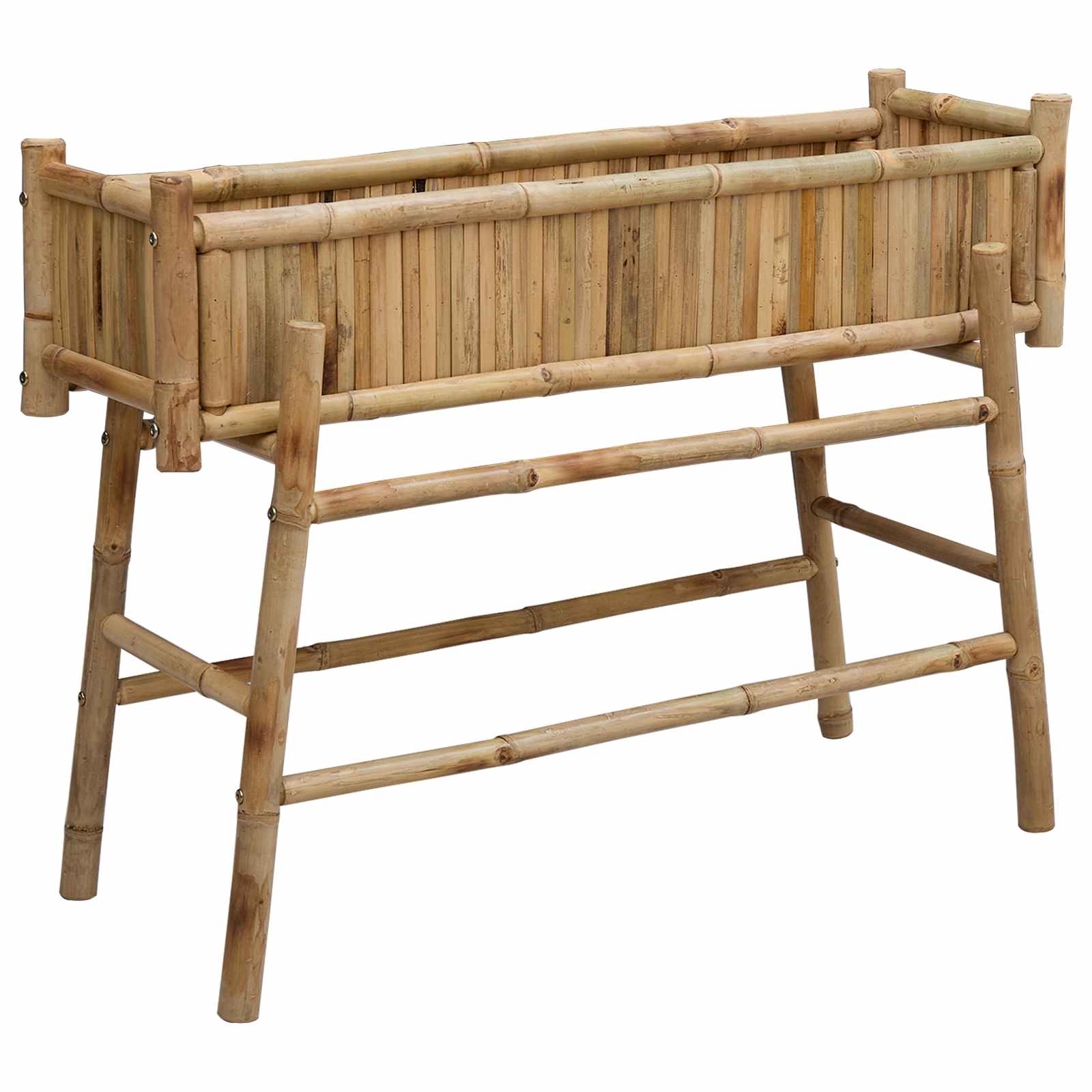 Hagepotte med holder Naturlig 100 x 38 x 74 cm Bambus vidaXL