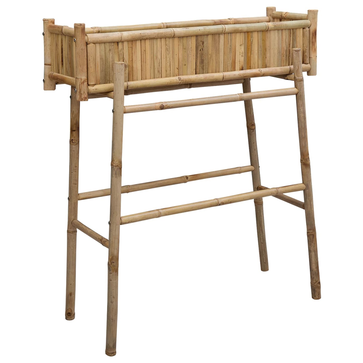 Hagepotte med holder Naturlig 100 x 38 x 114 cm Bambus vidaXL