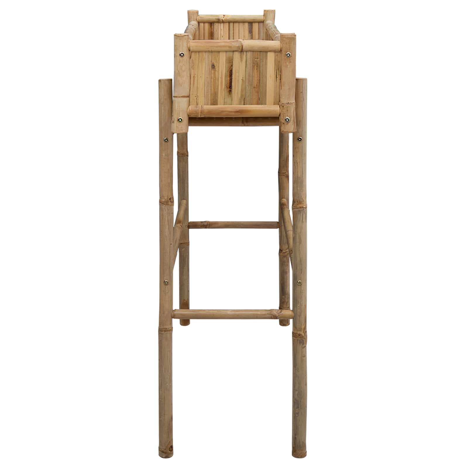 Hagepotte med holder Naturlig 100 x 38 x 114 cm Bambus vidaXL
