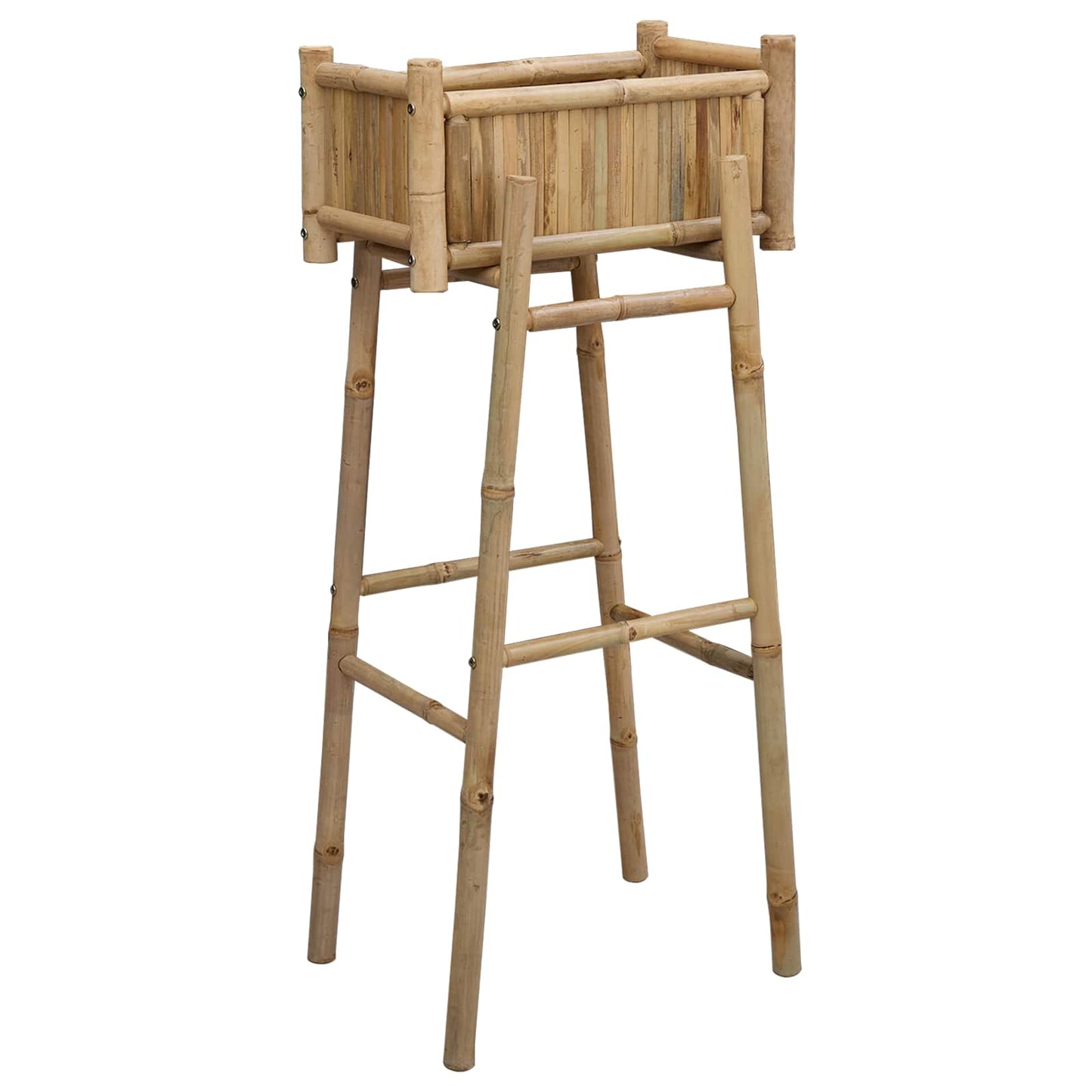 Hagepotte med holder Naturlig 50 x 38 x 114 cm Bambus vidaXL