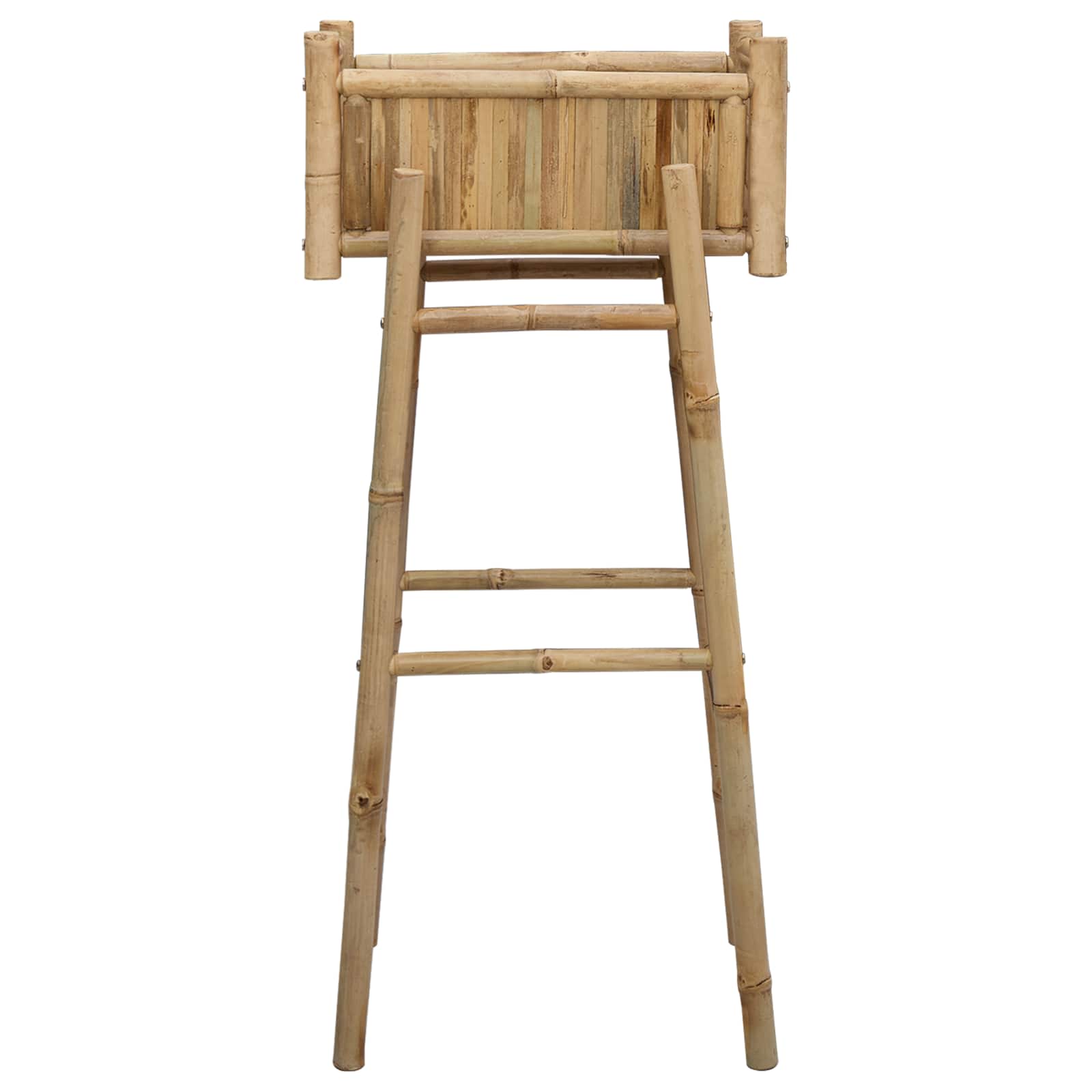 Hagepotte med holder Naturlig 50 x 38 x 114 cm Bambus vidaXL