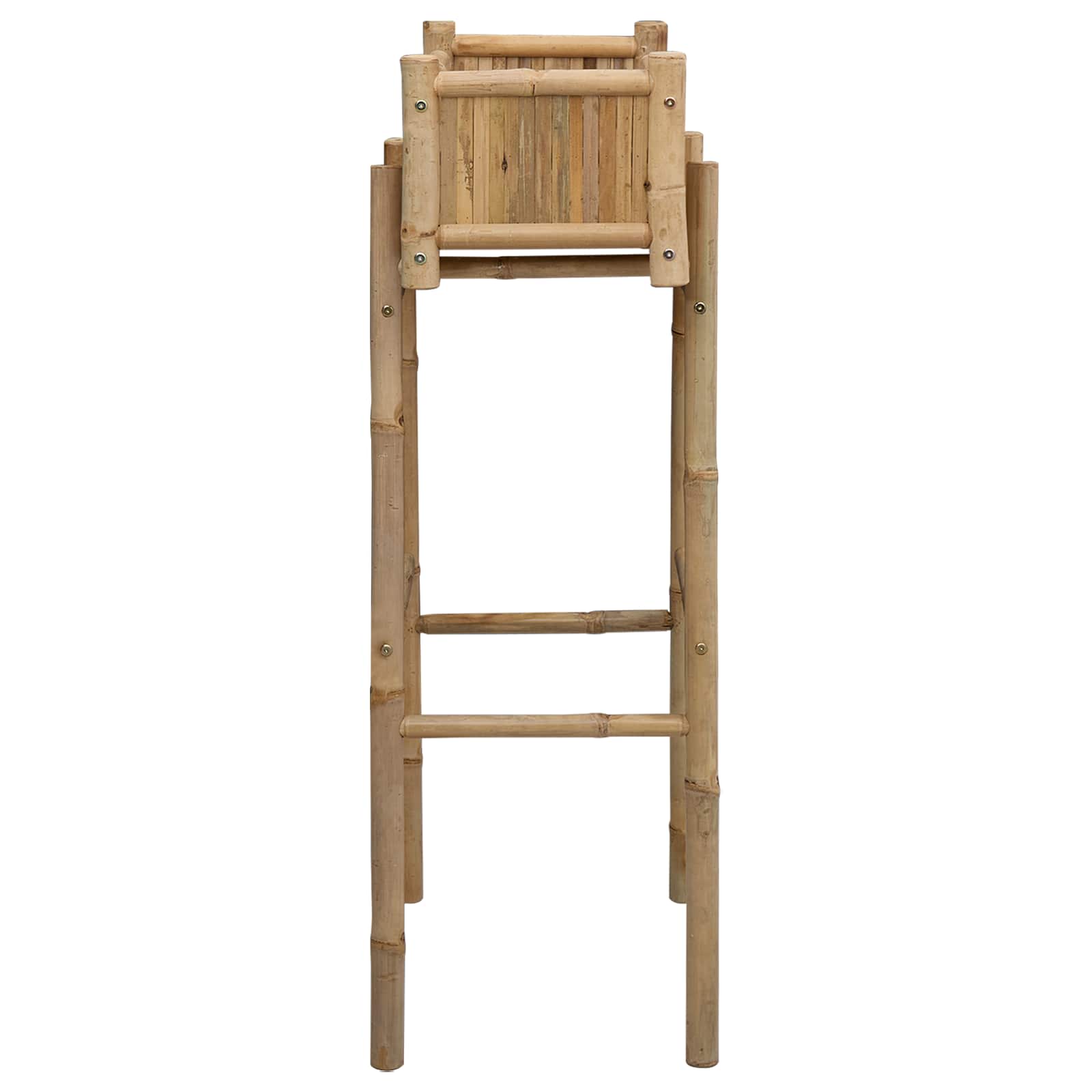 Hagepotte med holder Naturlig 50 x 38 x 114 cm Bambus vidaXL