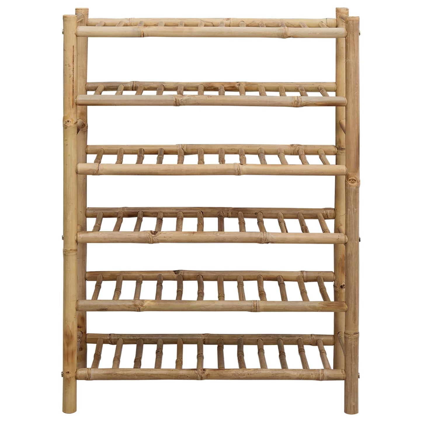 Sko Hylle med hylle med lagring Naturlig 68 x 28 x 96 cm Bambus vidaXL
