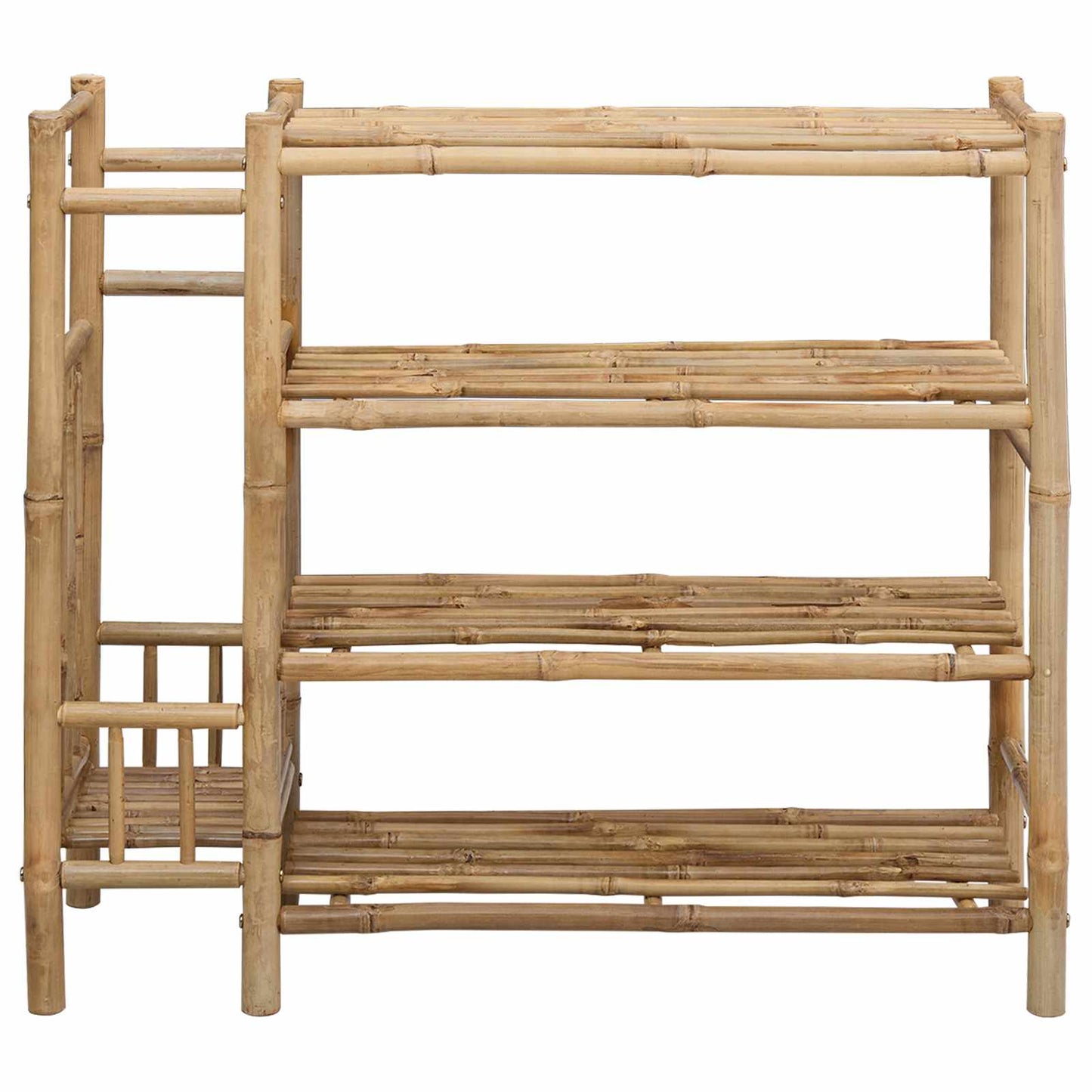 Sko Hylle med hylle med lagring Naturlig 88 x 27 x 80 cm Bambus vidaXL