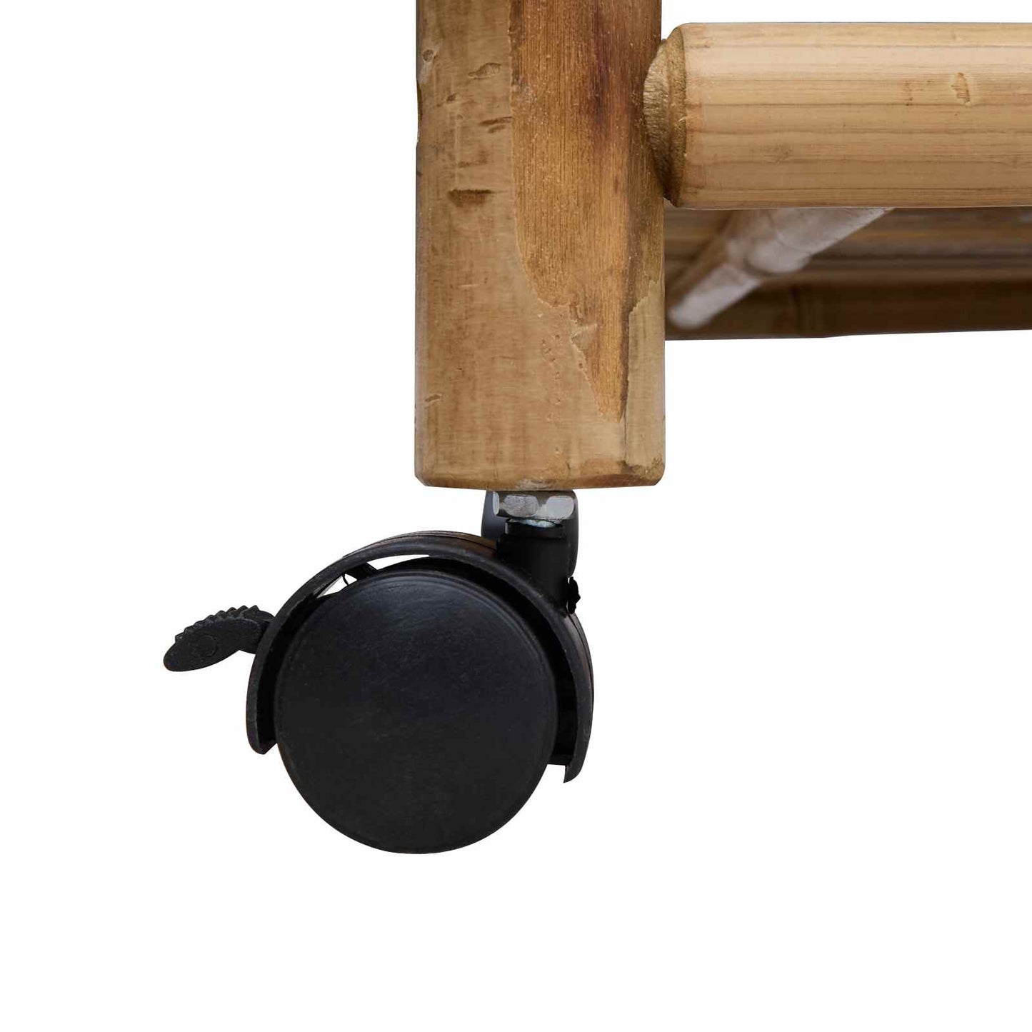 Vinstrolley med hjul Naturlig 85 x 50 x 93 cm Bambus vidaXL