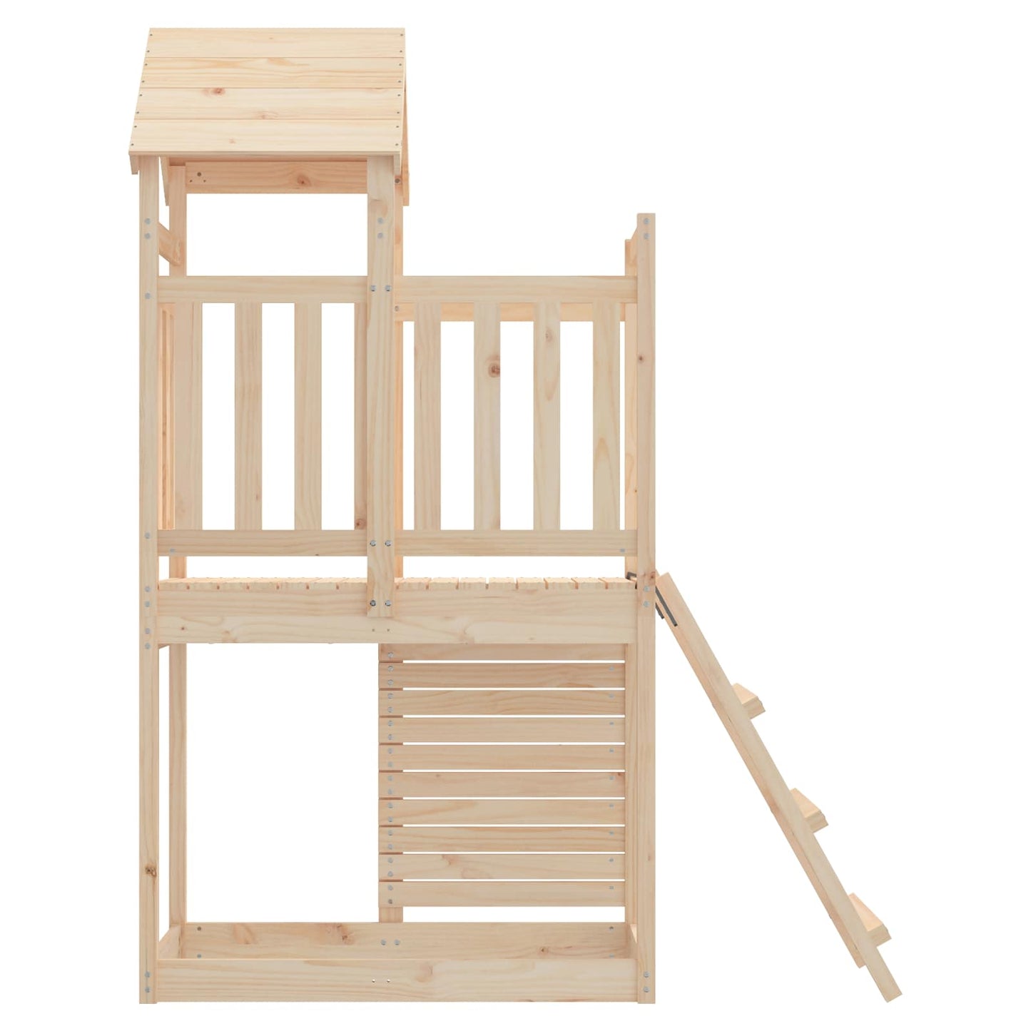 Leketårn Brun 110,5 x 52,5 x 214 cm Massiv furu