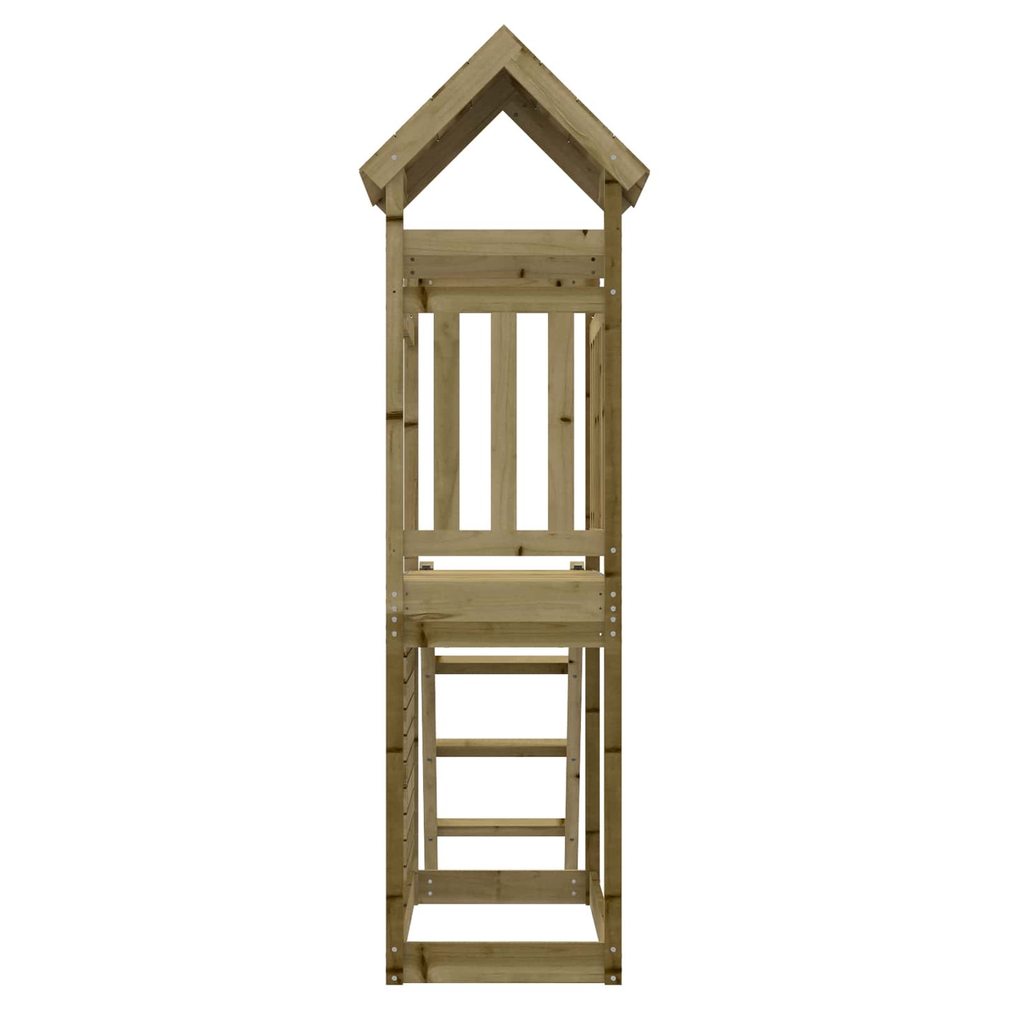 Leketårn Brun 110,5 x 52,5 x 214 cm Massiv impregnert tre