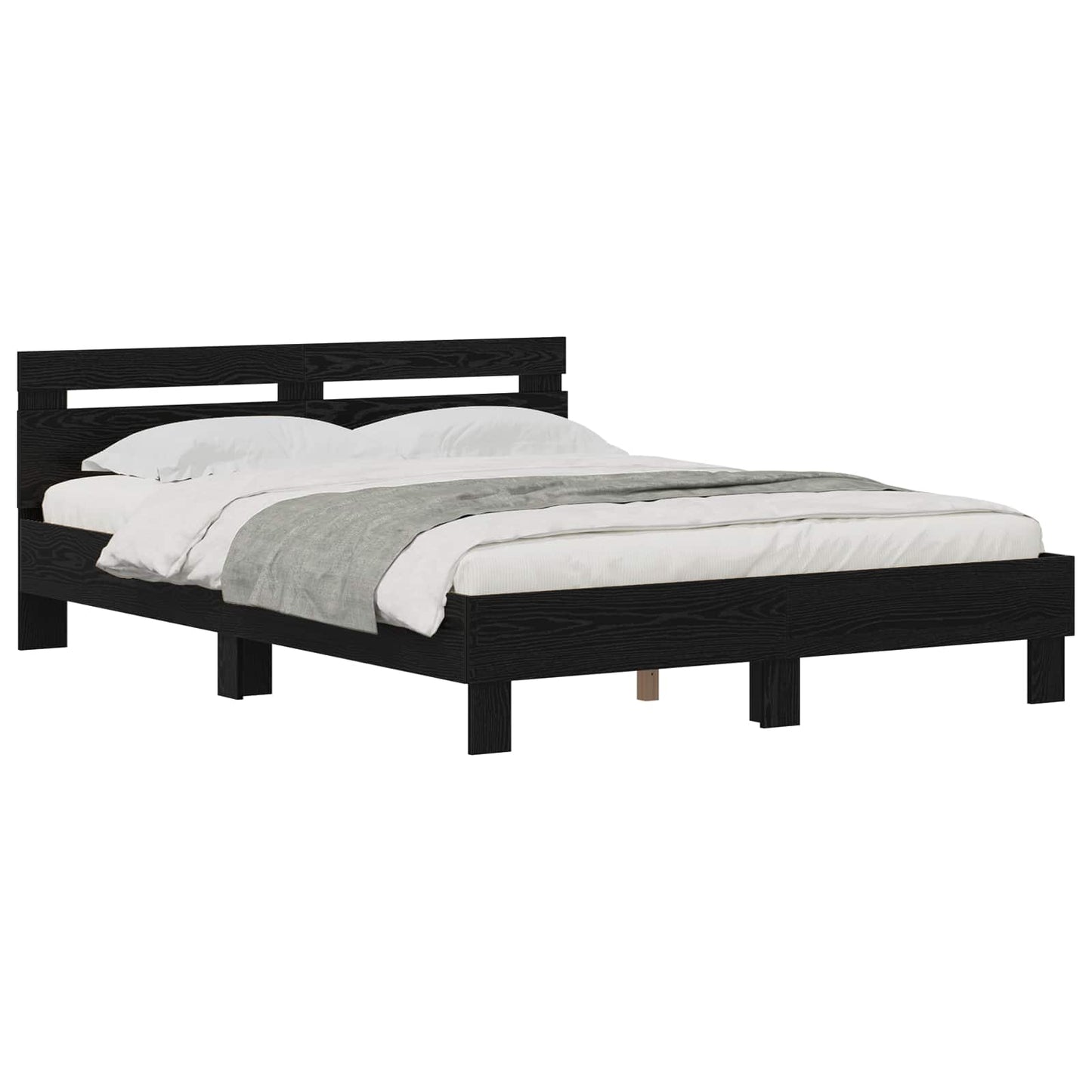 Sengestamme Svart Eik 120 x 200 cm Konstruert tre vidaXL