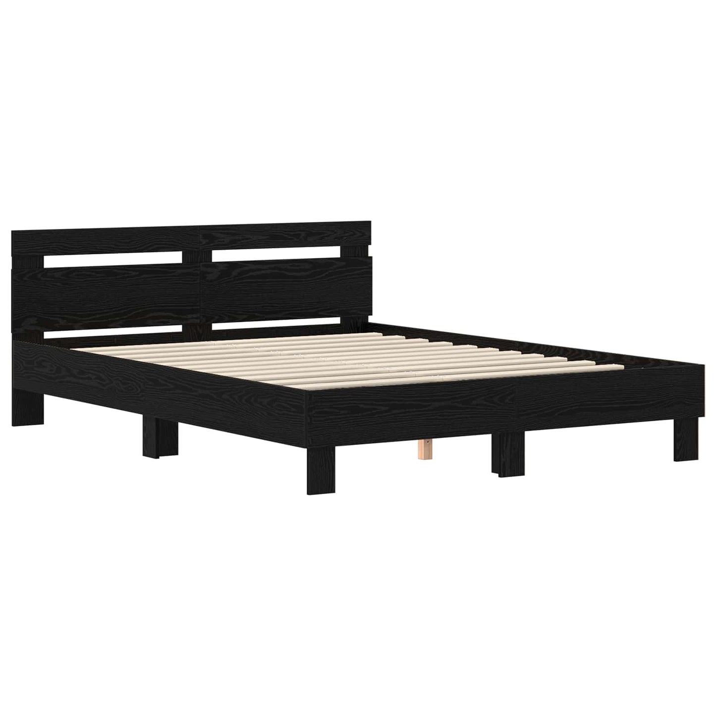 Sengestamme Svart Eik 120 x 200 cm Konstruert tre vidaXL