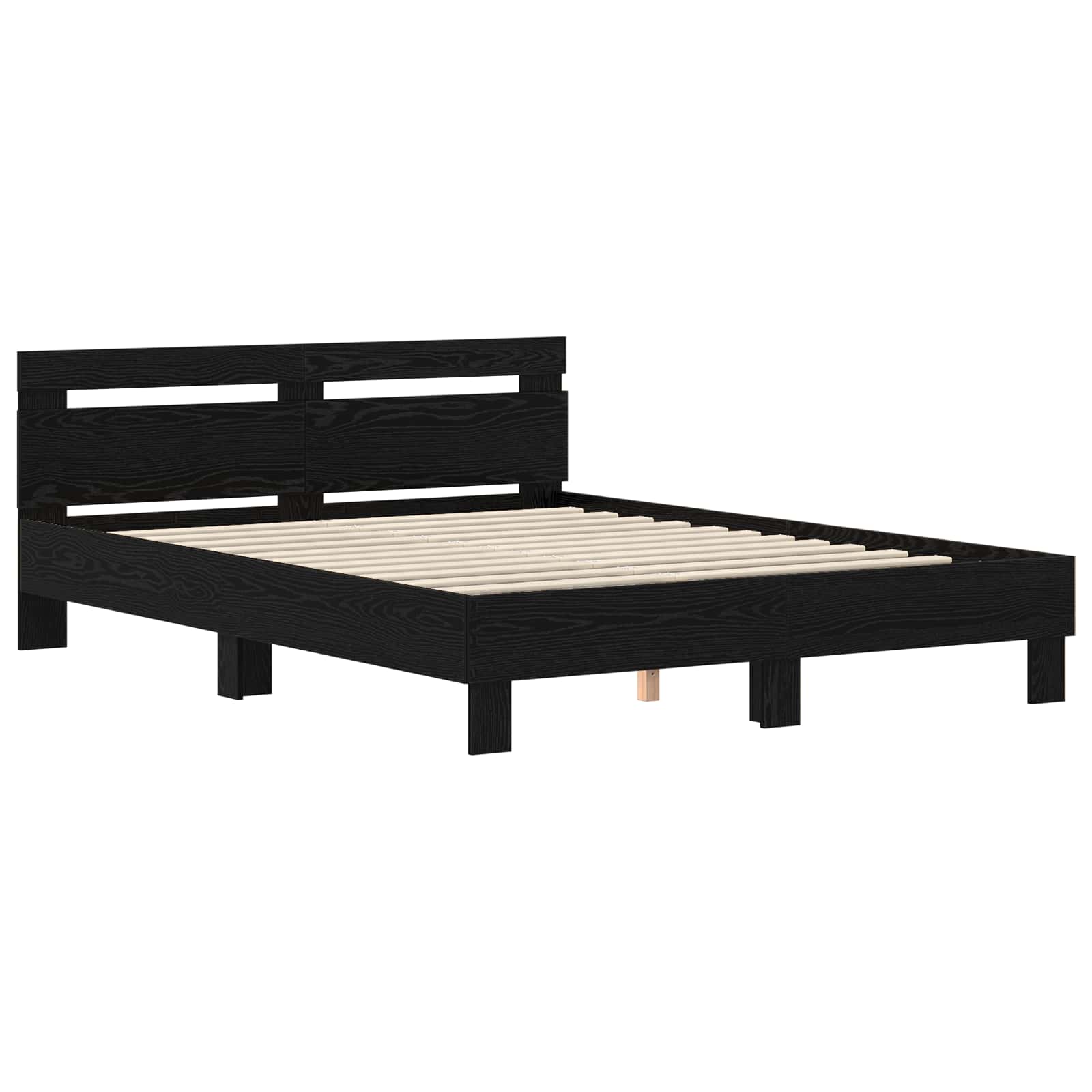 Sengestamme Svart Eik 120 x 200 cm Konstruert tre vidaXL