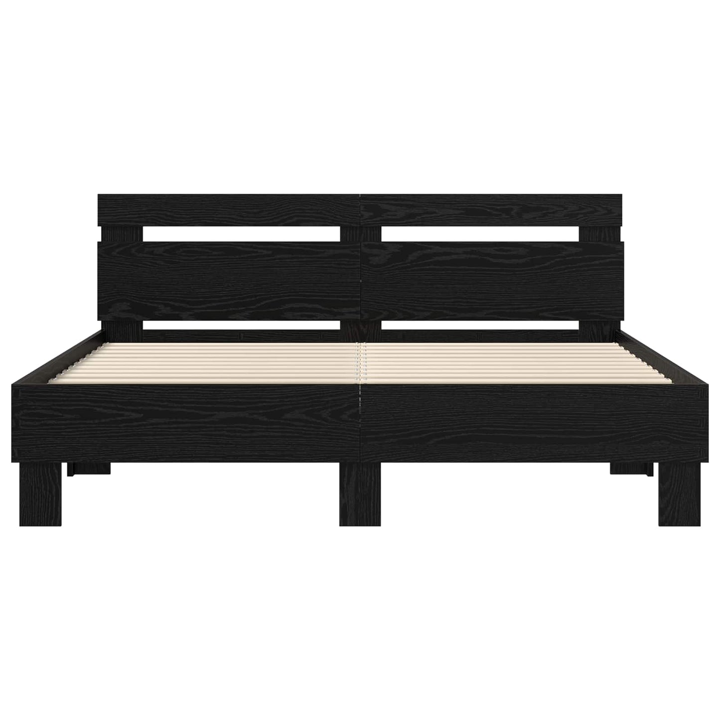Sengestamme Svart Eik 120 x 200 cm Konstruert tre vidaXL