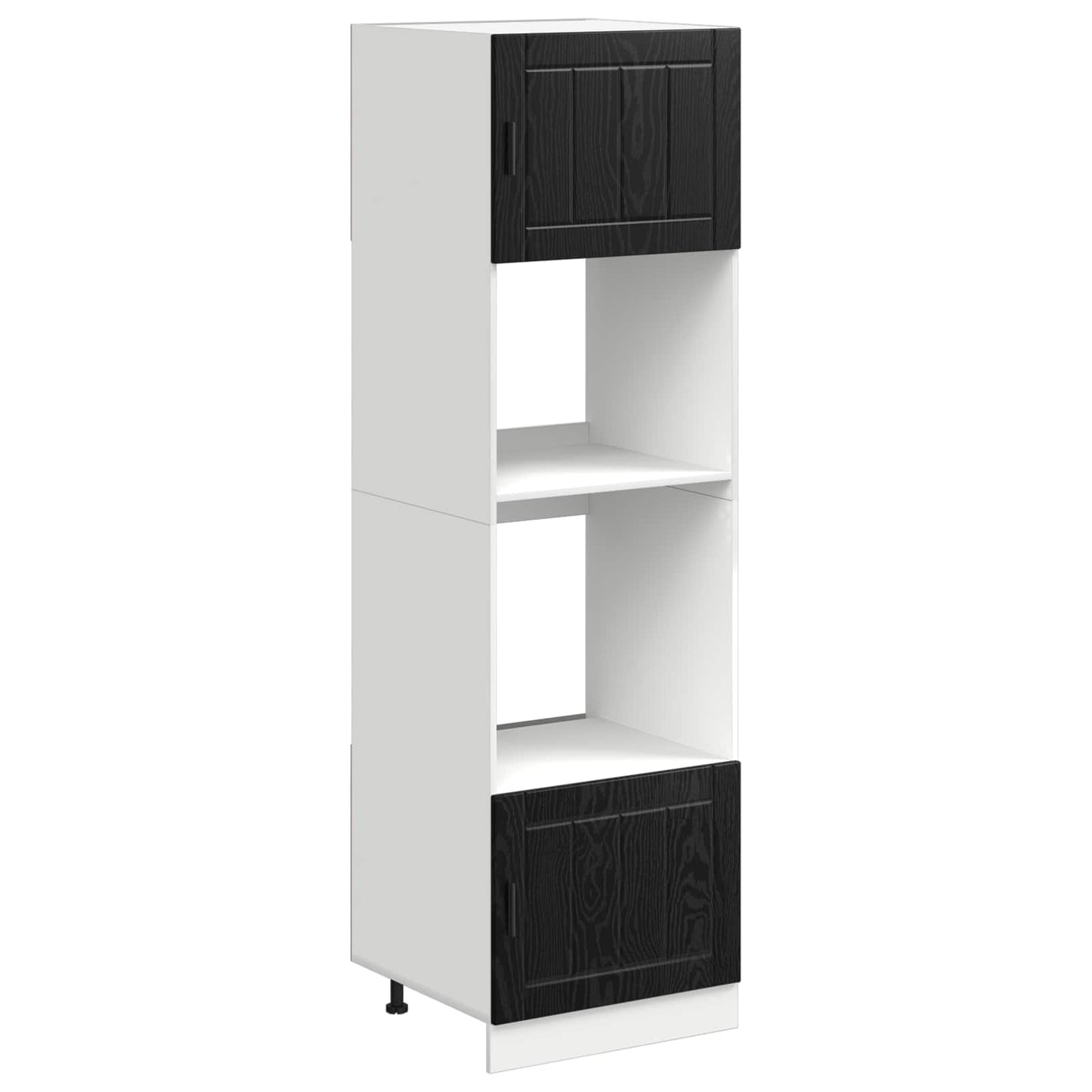 Ovnskap PORTO Svart Eik 60 x 57 x 207 cm Konstruert tre