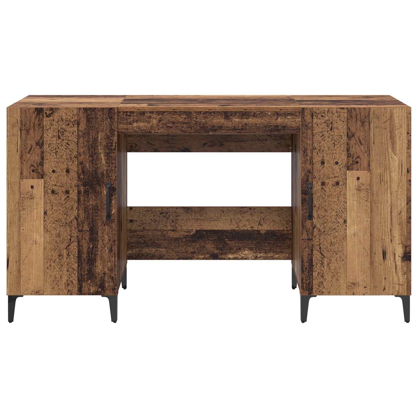 Skrivebord med dør Gammelt tre 140 x 50 x 75 cm Konstruert tre