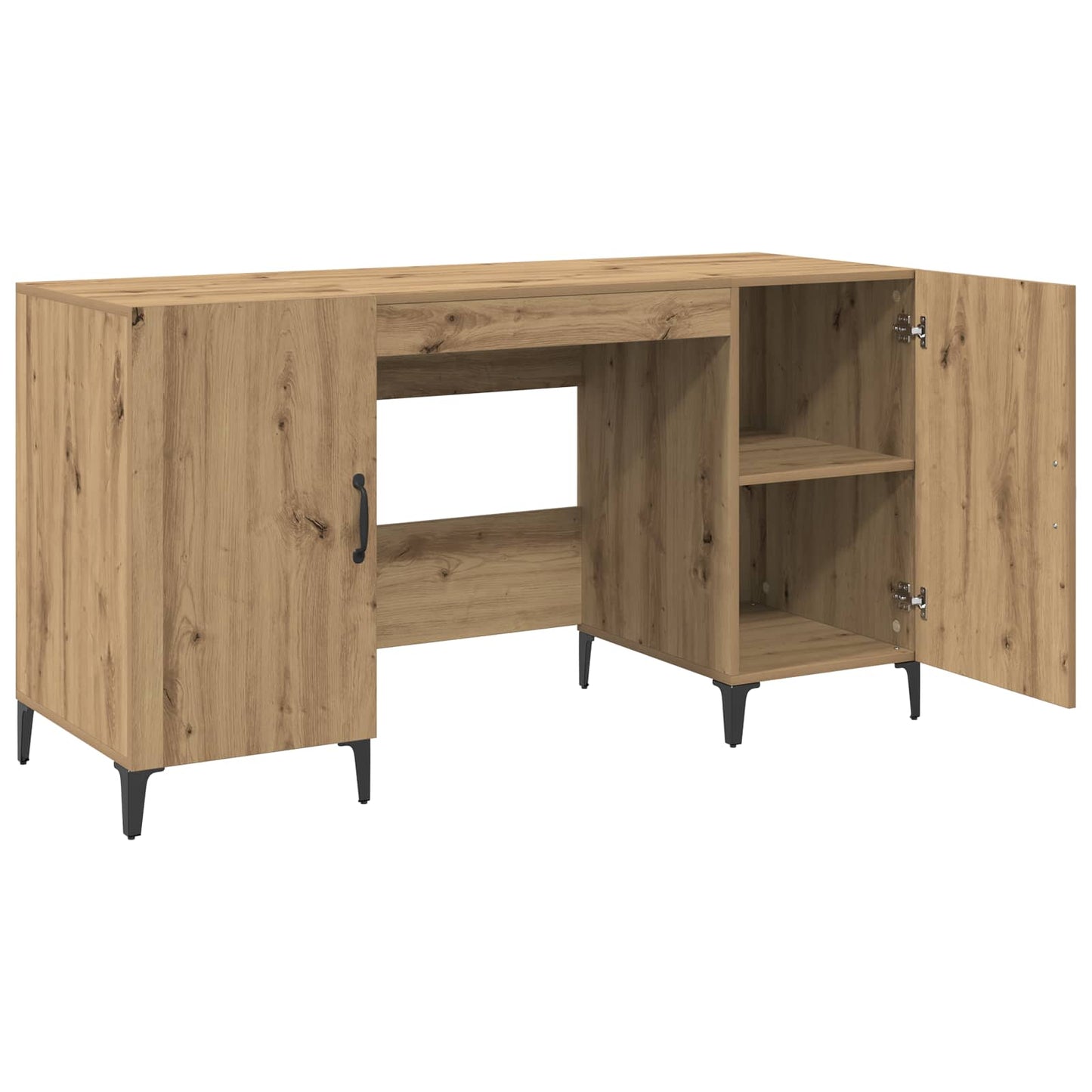 Skrivebord Kunstnerisk Eik 140 x 50 x 75 cm Konstruert tre