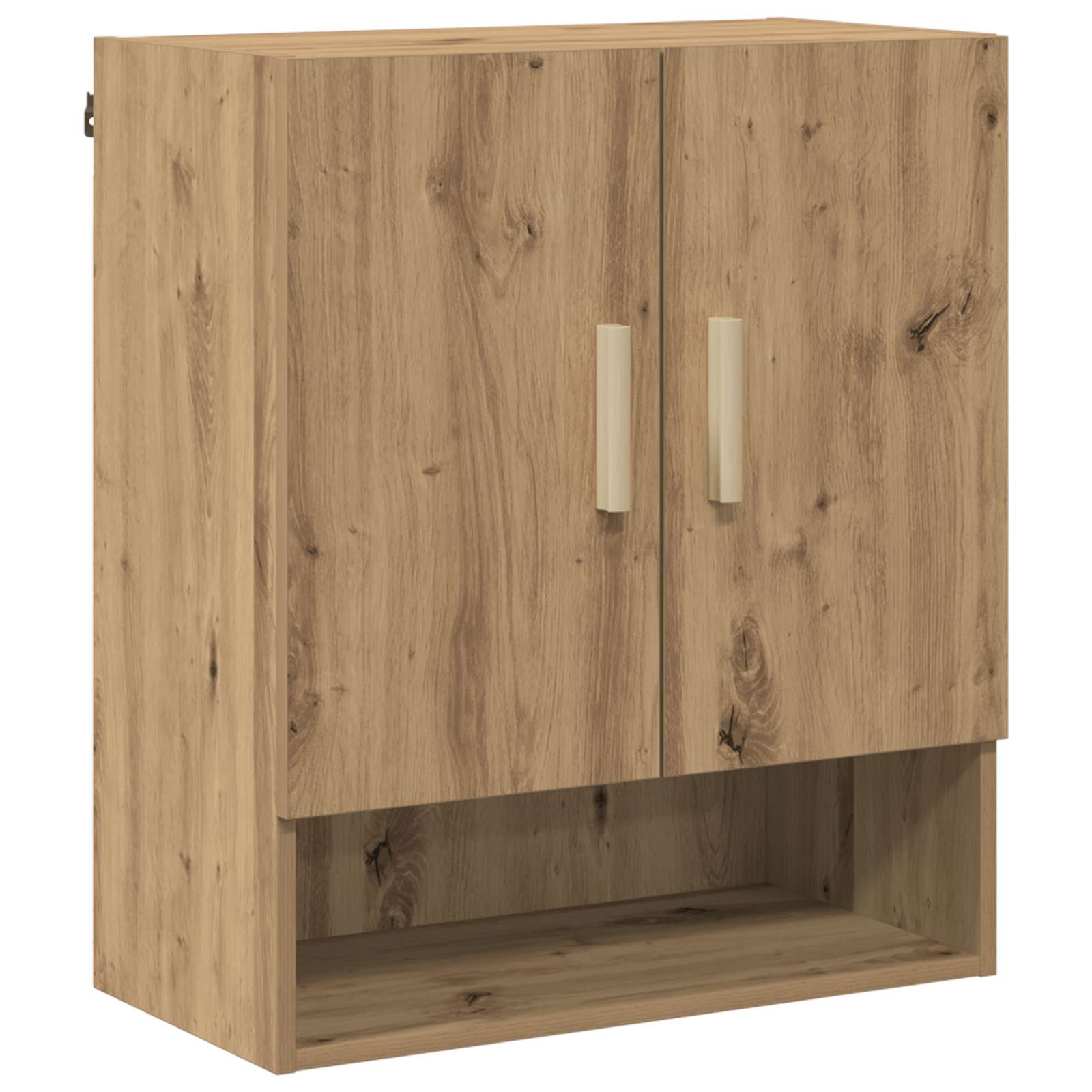 Veggskap Kunstnerisk Eik 60 x 31 x 70 cm Konstruert tre vidaXL