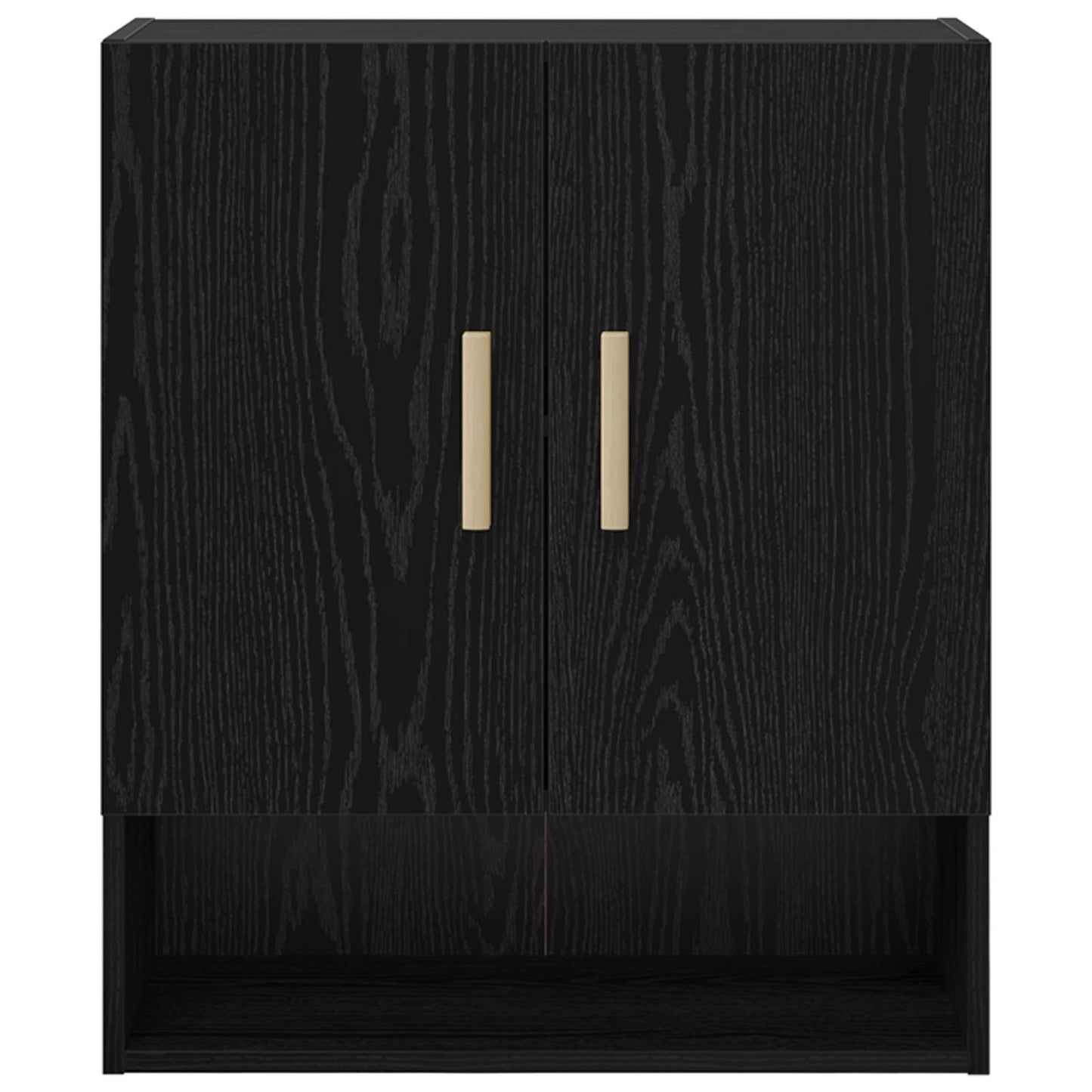 Veggskap Veggmontert Svart Eik 60 x 31 x 70 cm Konstruert tre vidaXL