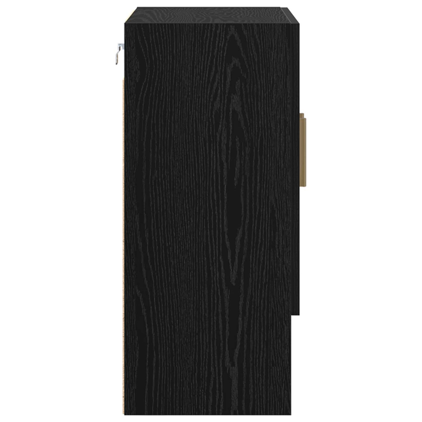 Veggskap Veggmontert Svart Eik 60 x 31 x 70 cm Konstruert tre vidaXL