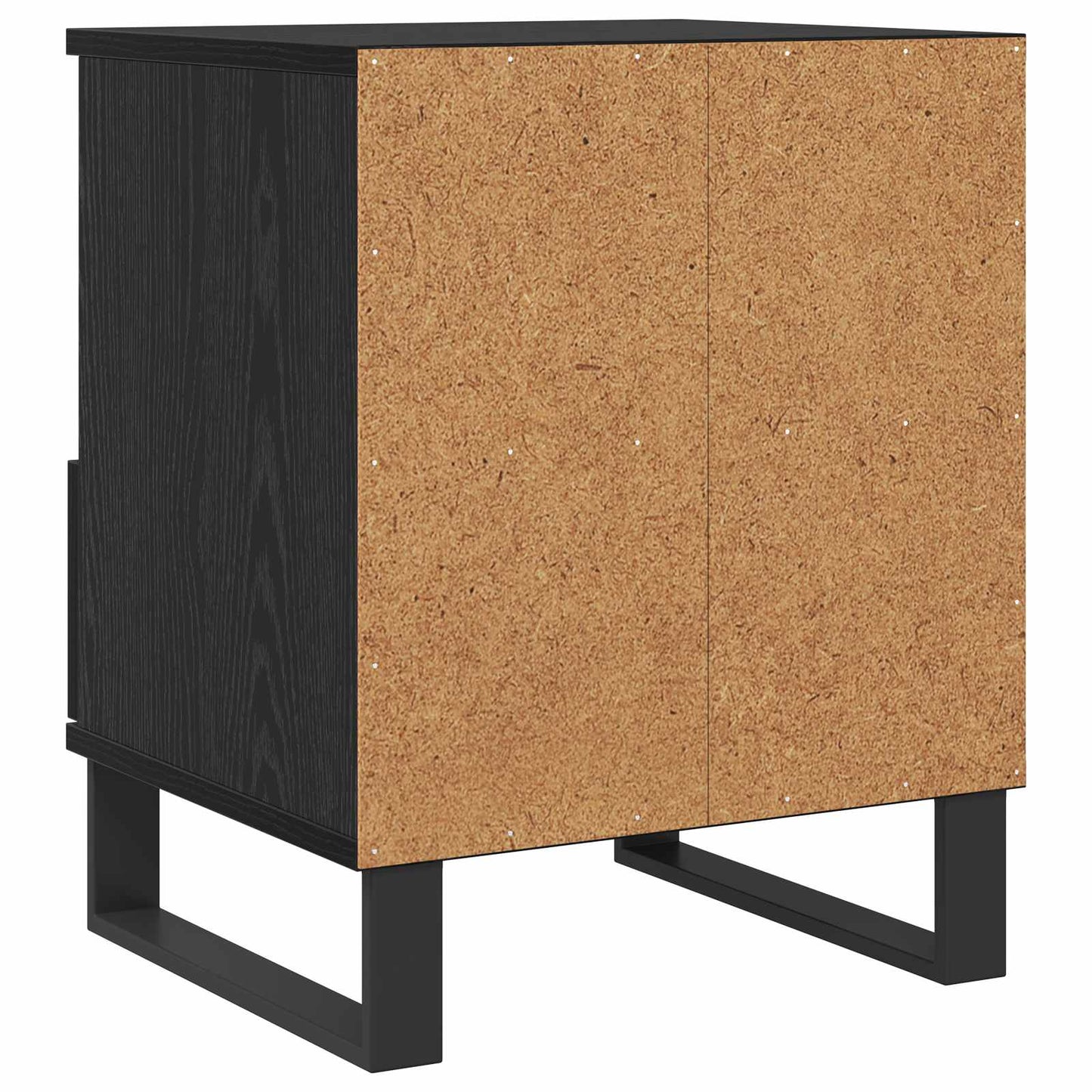 Sengeskap med skuff Svart Eik 40 x 35 x 50 cm Konstruert tre