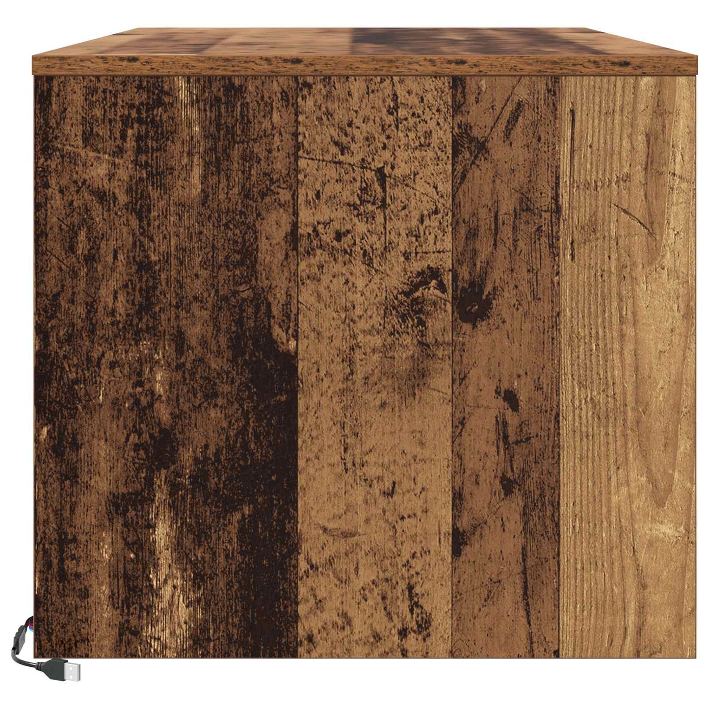 Kaffebord med skuff Gammelt tre 90 x 50 x 45 cm Konstruert tre vidaXL