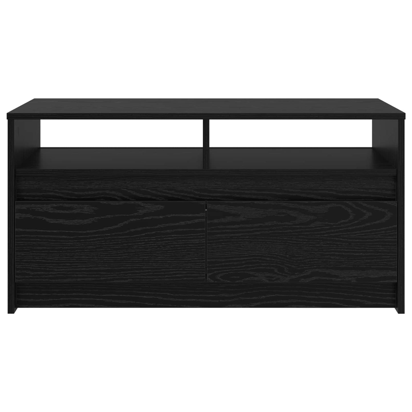 Kaffebord med skuff Svart Eik 90 x 50 x 45 cm Konstruert tre vidaXL