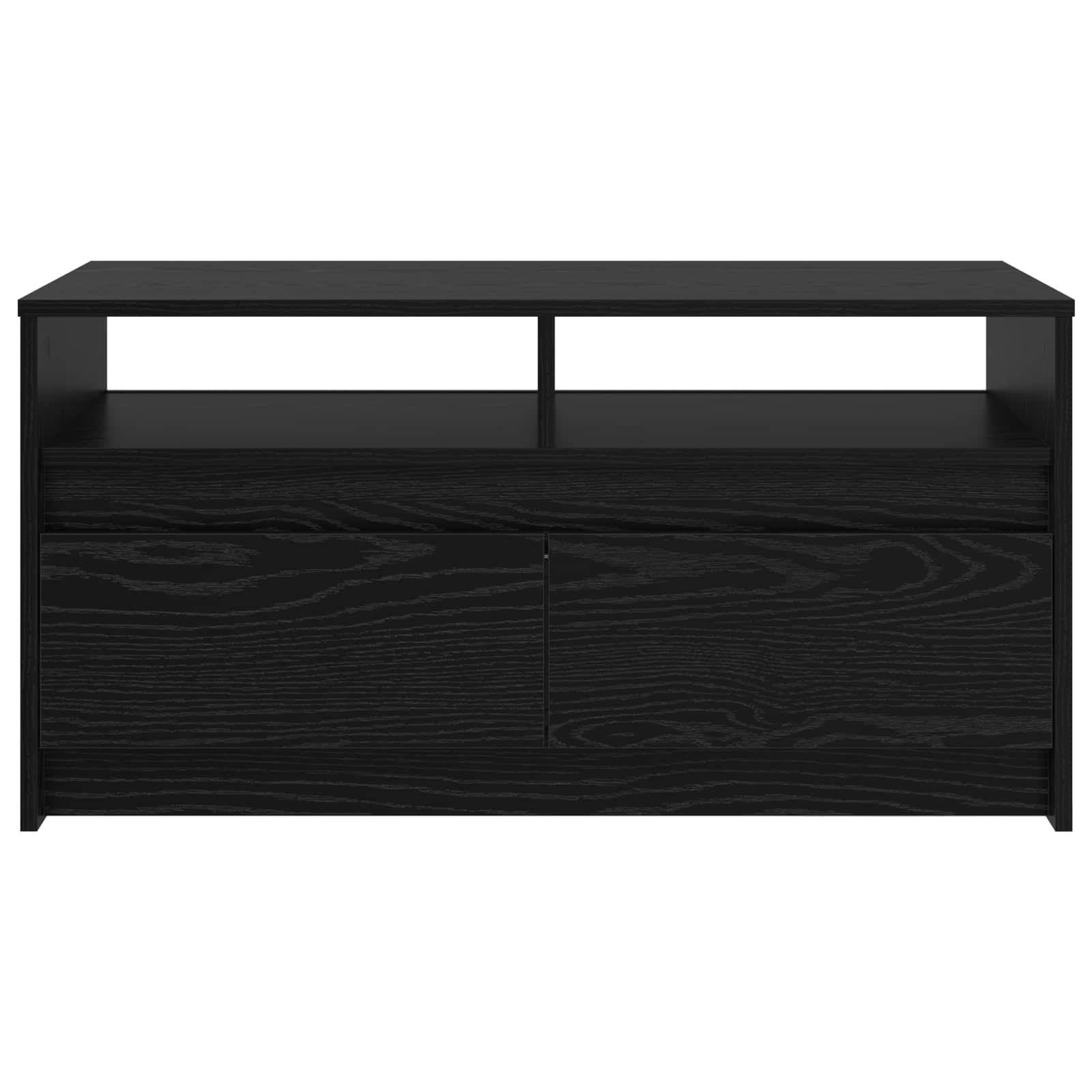 Kaffebord med skuff Svart Eik 90 x 50 x 45 cm Konstruert tre vidaXL
