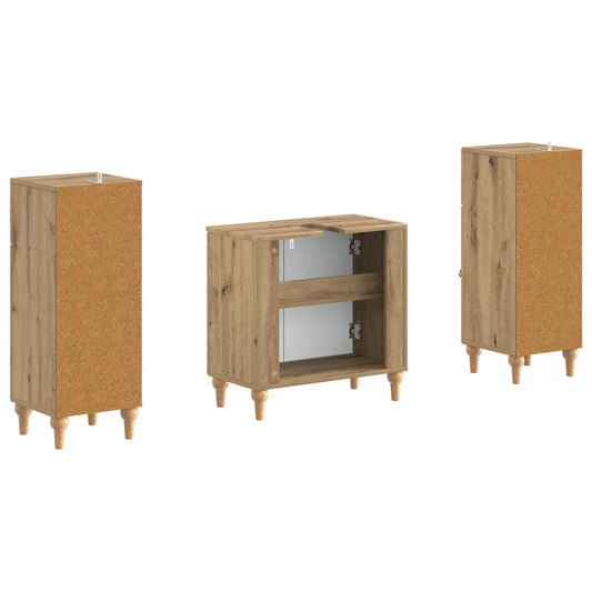 2-delt baderomsskapsett ALKMAAR Artisan eik Konstruert tre