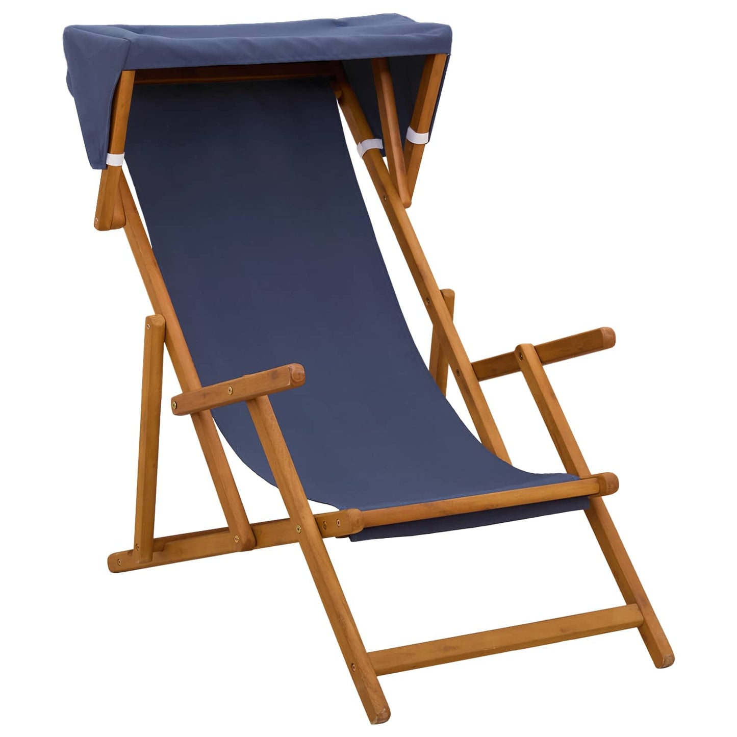 Hage Stol 4 pcs 3 Posisjon Solid Eucalyptus Tre Blå
