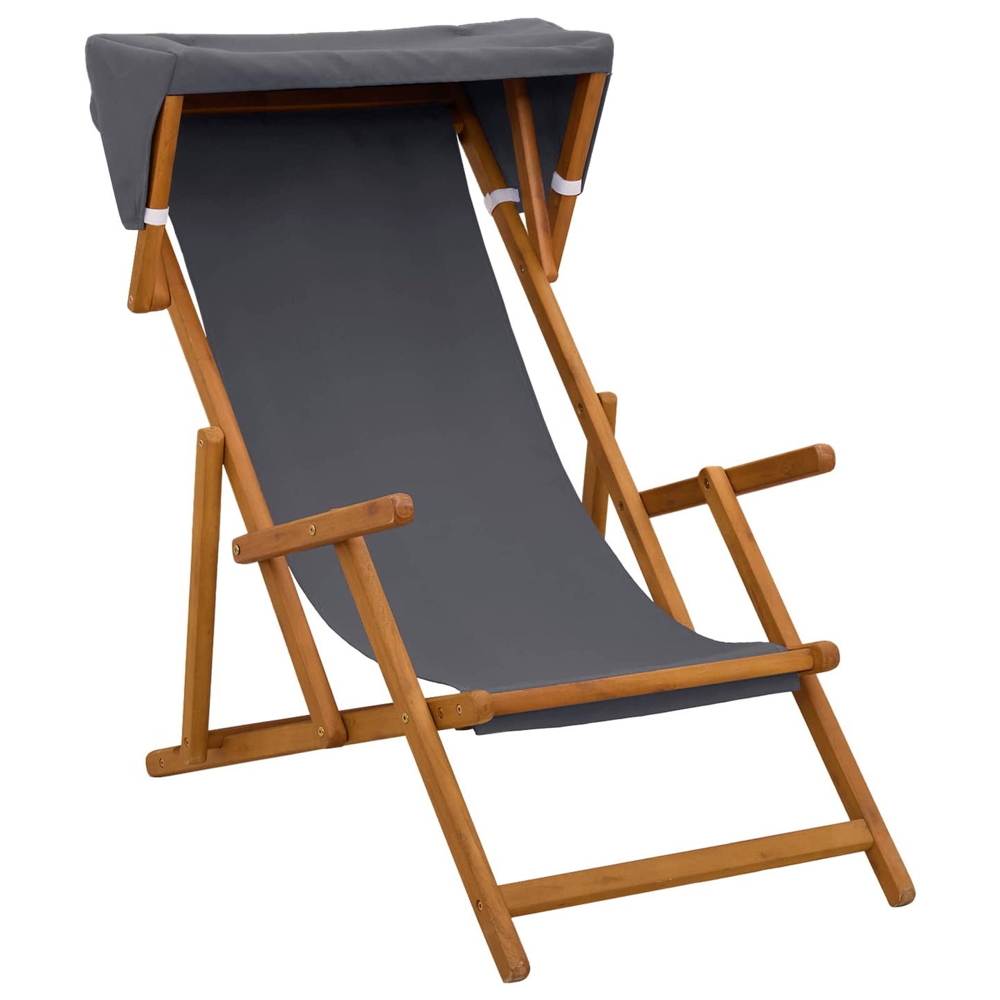 Hage Stol 4 pcs 3 Posisjon Solid Eucalyptus Tre Grå