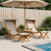 Hage Stol 4 pcs 3 Posisjon Solid Eucalyptus Tre Beige