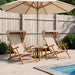 Hage Stol 2 pcs 3 Posisjon Solid Eucalyptus Tre Beige