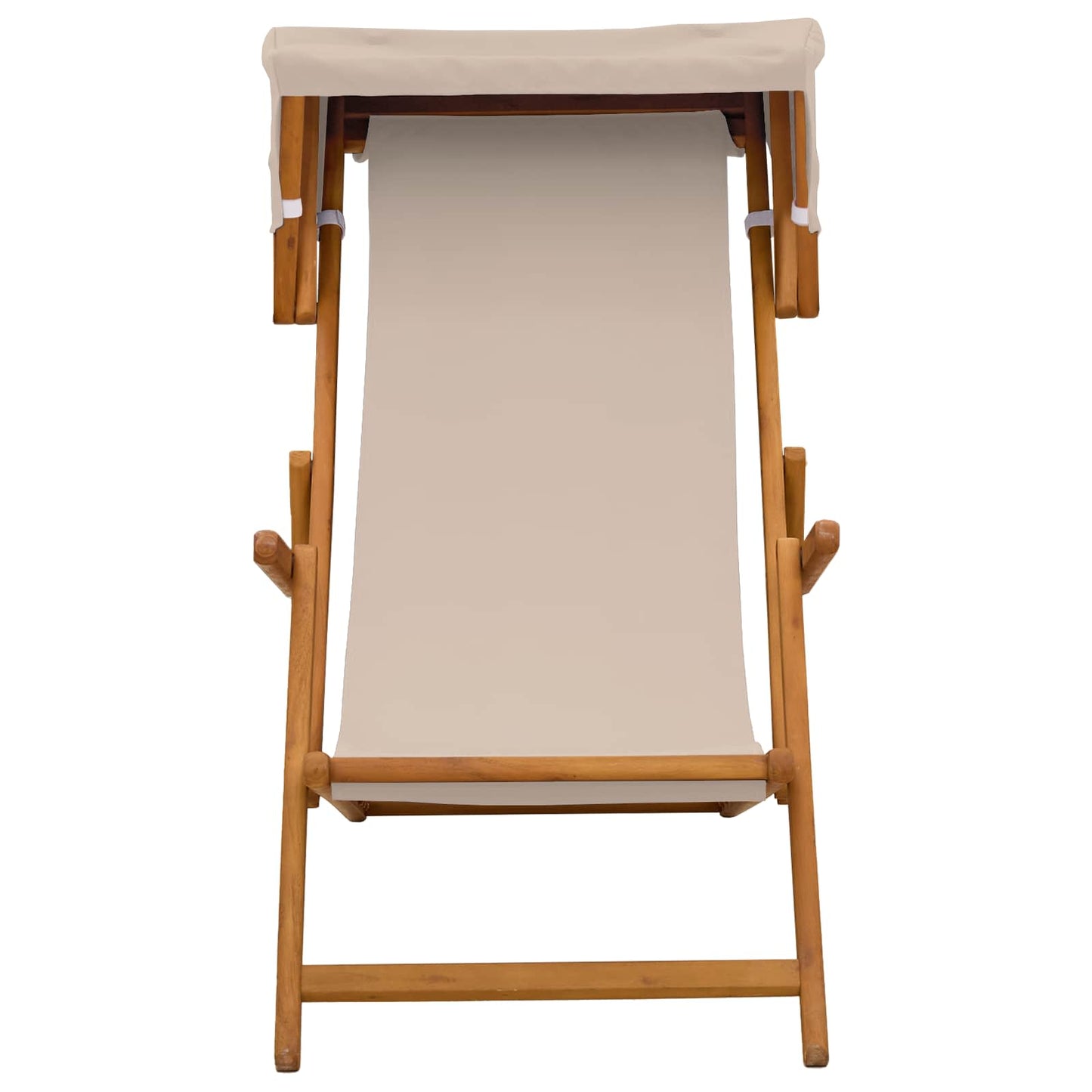 Hage Stol 2 pcs 3 Posisjon Solid Eucalyptus Tre Beige