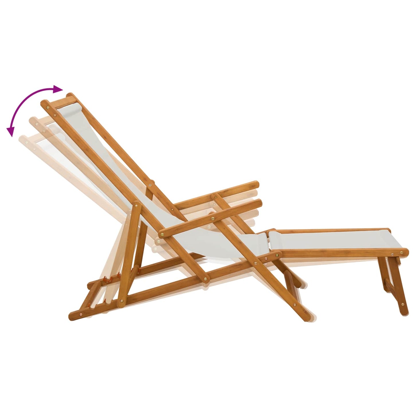 Sammenleggbar solstol 2 pcs 3 Posisjon Solid Eucalyptus Tre
