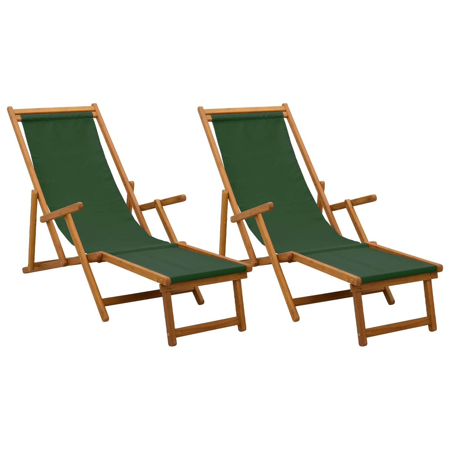 Sammenleggbar solstol 2 pcs 3 Posisjon Solid Eucalyptus Tre