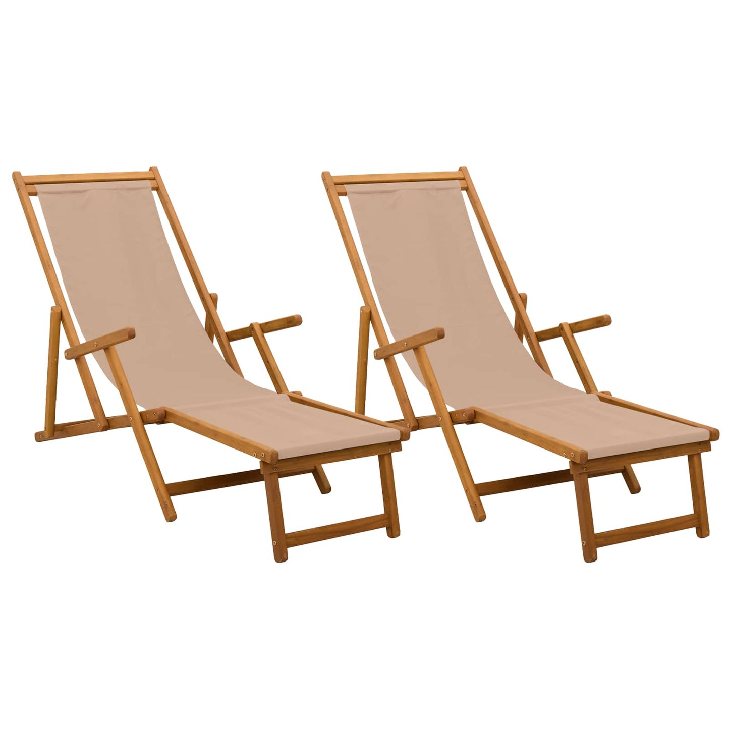 Sammenleggbar solstol 2 stk. 3 Posisjon Solid Eucalyptus Tre