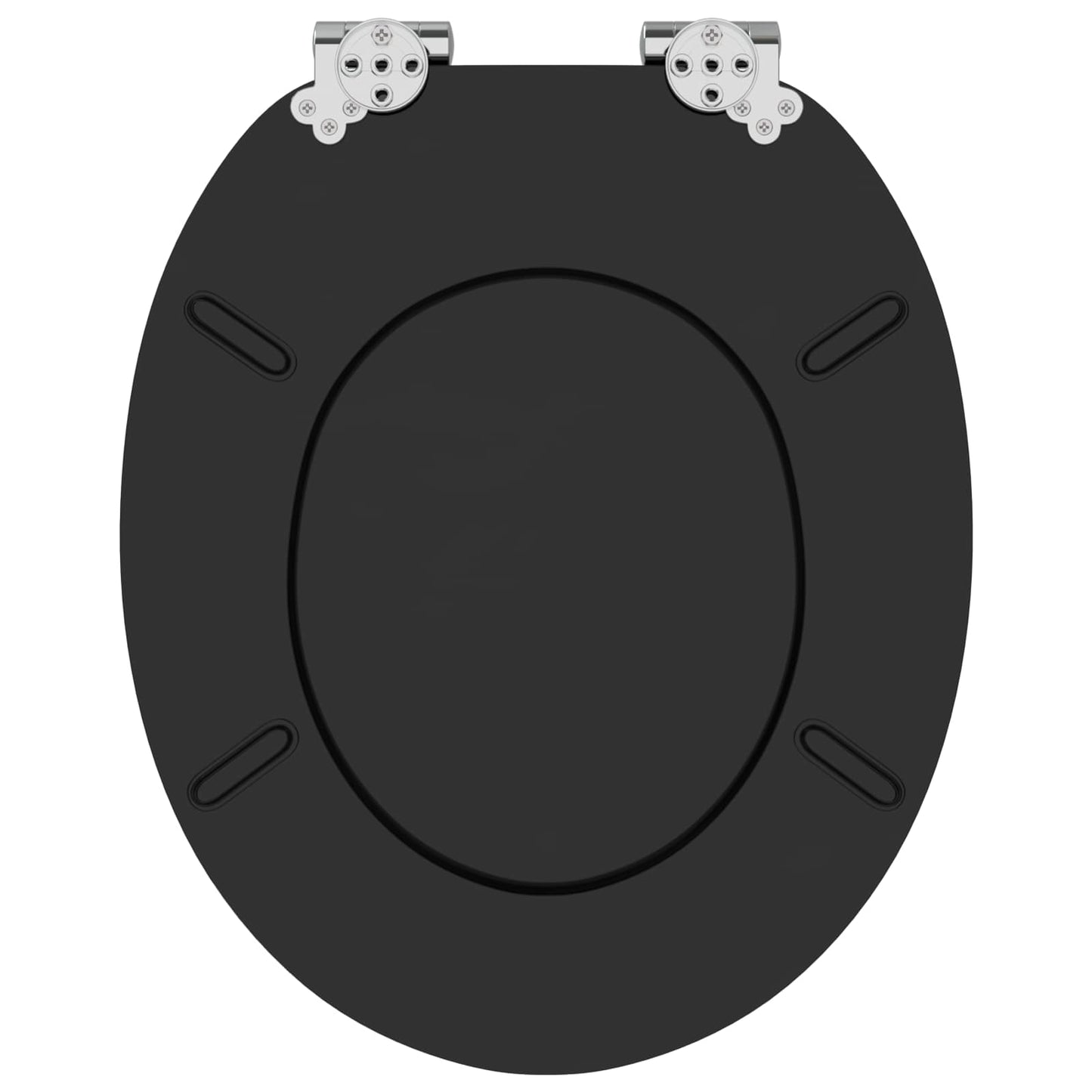 Myk-lukking toalettsete Svart 44 x 38 cm MDF-plater