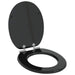 Myk-lukking toalettsete Svart 44 x 38 cm MDF-plater