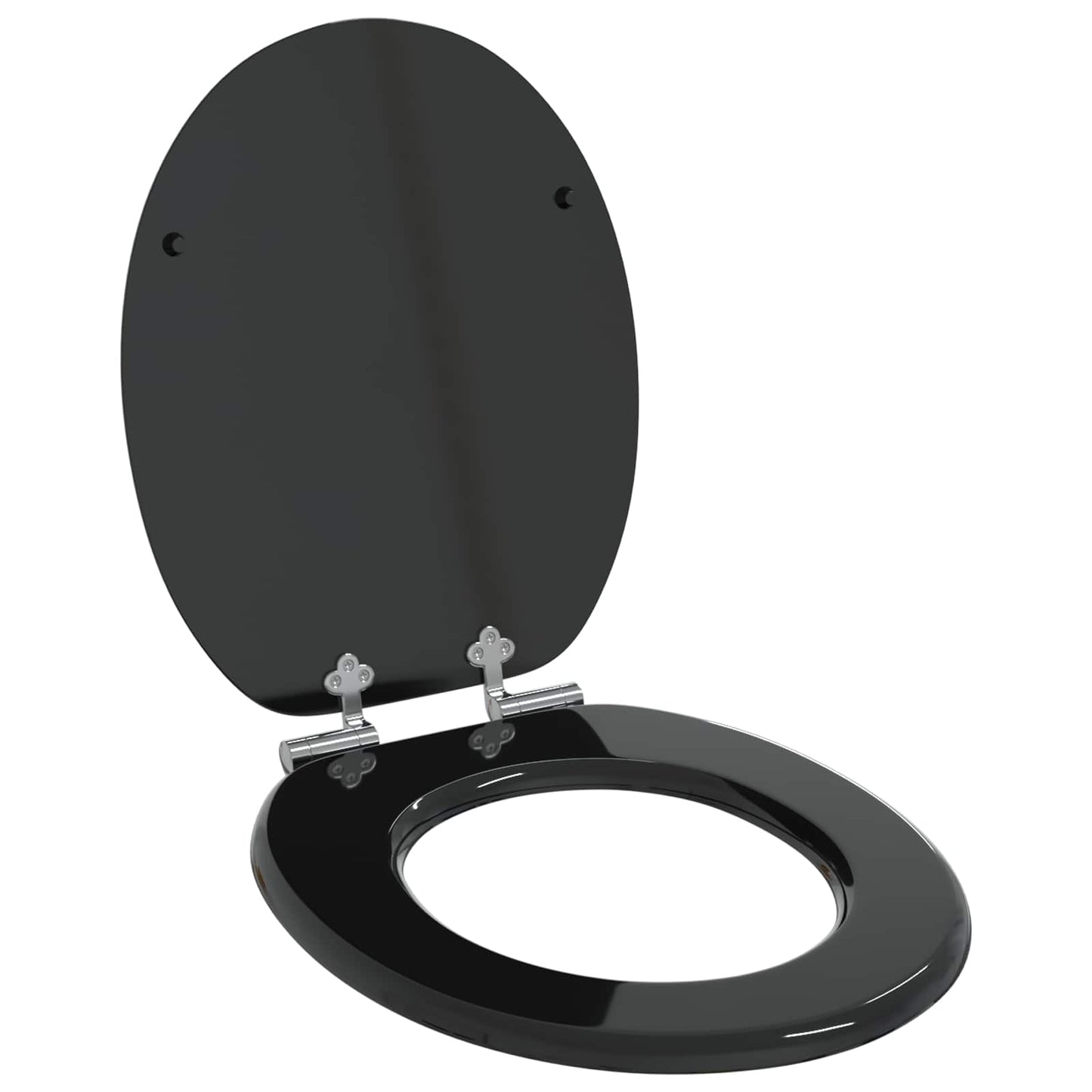 Myk-lukking toalettsete Svart 44 x 38 cm MDF-plater