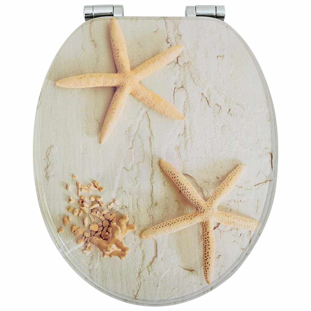 Myk-lukking toalettsete Gul og hvit 44 x 38 cm MDF-plater