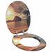 Myk-lukking toalettsete Oransje 44 x 38 cm MDF-plater
