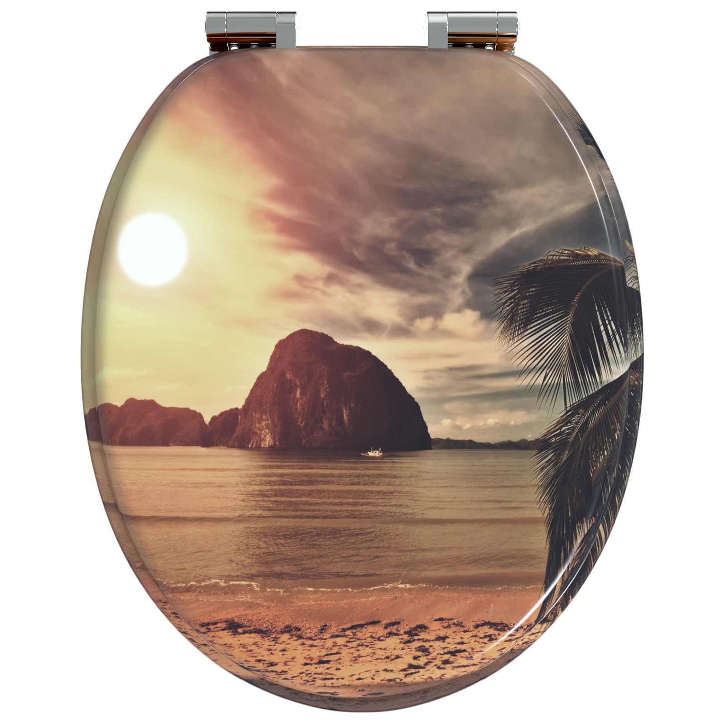 Myk-lukking toalettsete Oransje 44 x 38 cm MDF-plater