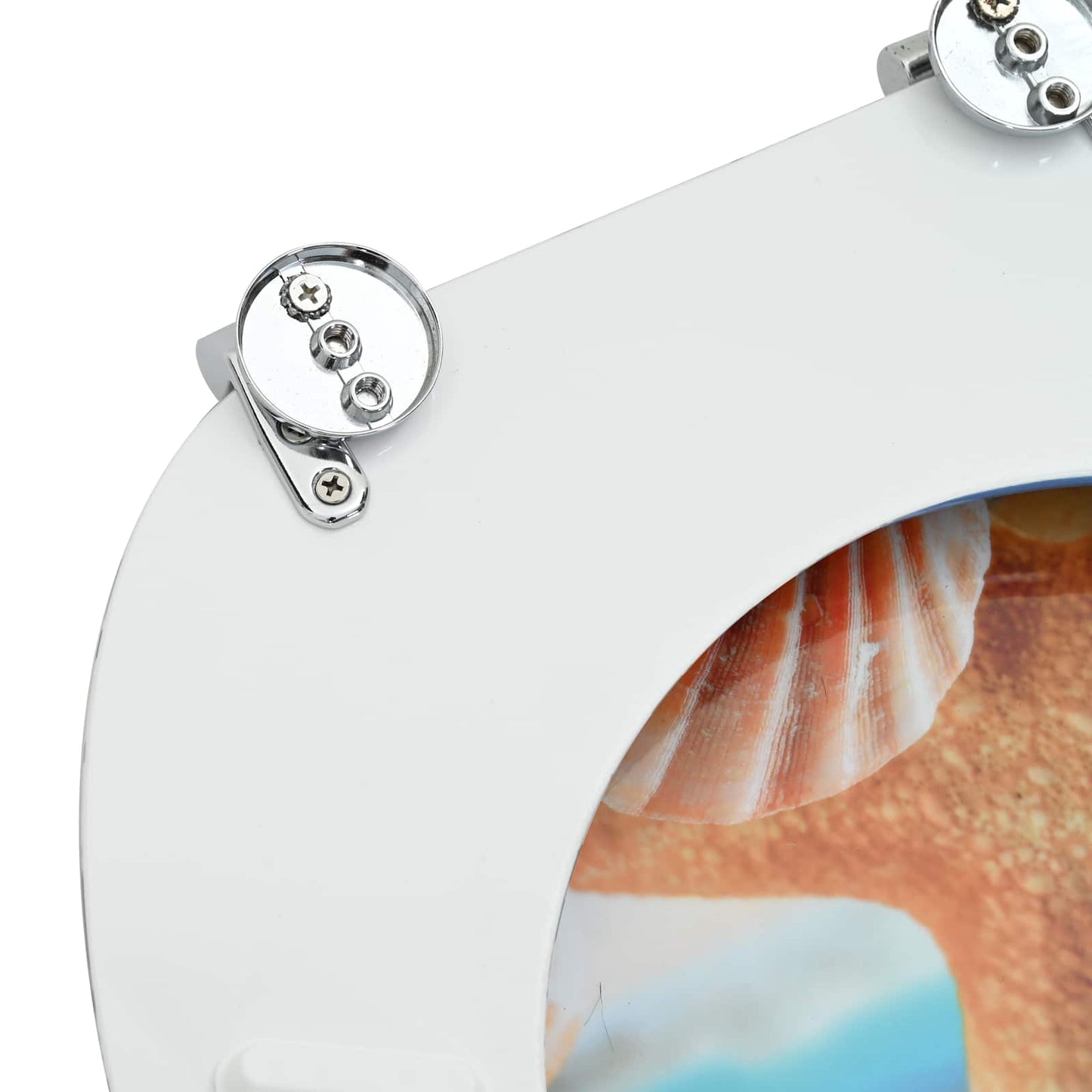 Myk-lukking toalettsete Lys blå 44 x 38 cm MDF-plater