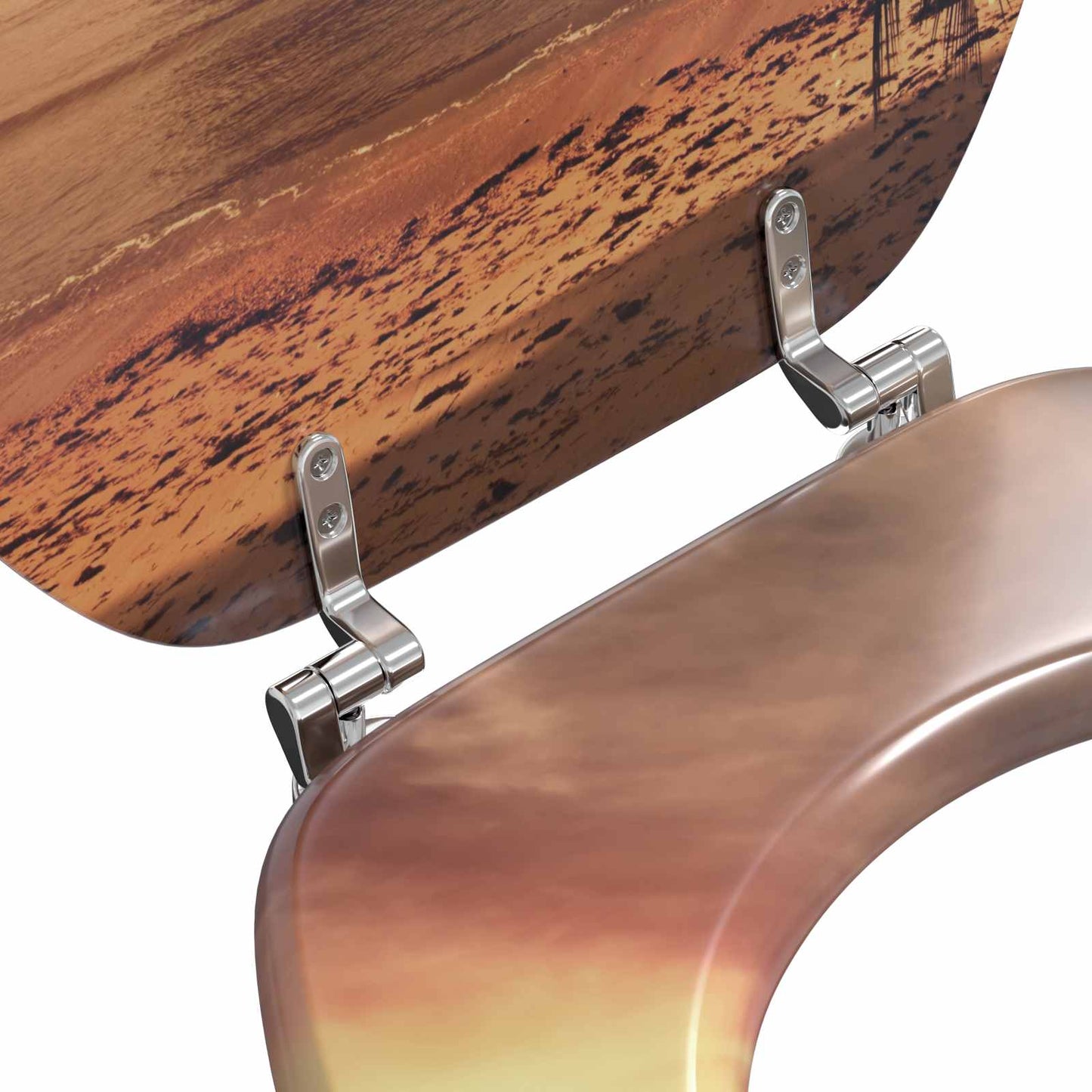 Myk-lukking toalettsete Oransje 44 x 38 cm MDF-plater