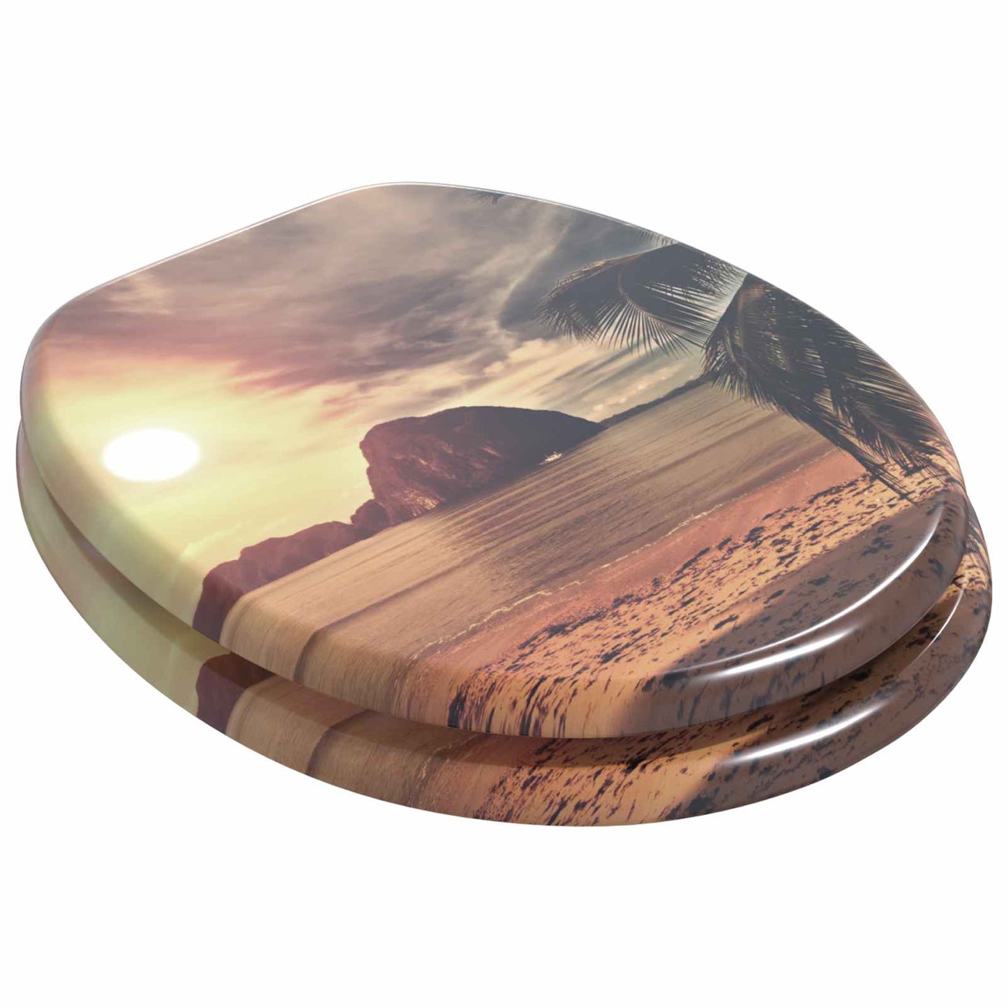 Myk-lukking toalettsete Oransje 44 x 38 cm MDF-plater